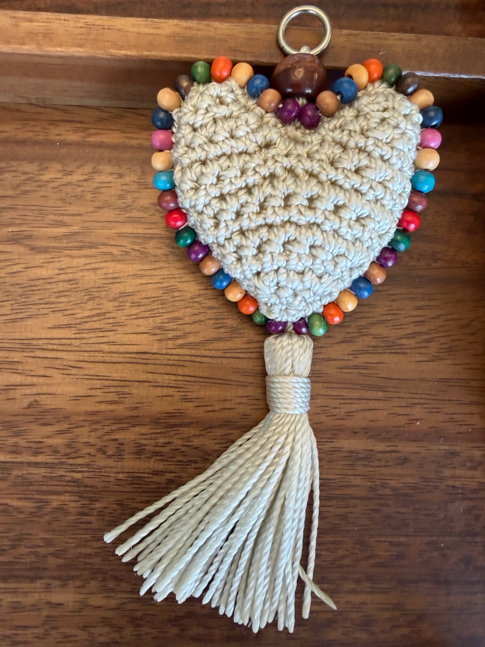 The Sak Yarnicharmz Dangle purse charm
Heart and Peace - Natural Heart